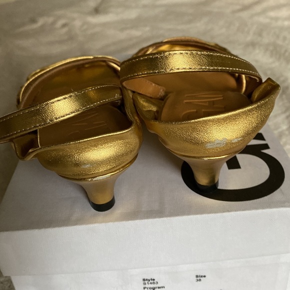 GANNI gold sandal pump low heel - Picture 3 of 6